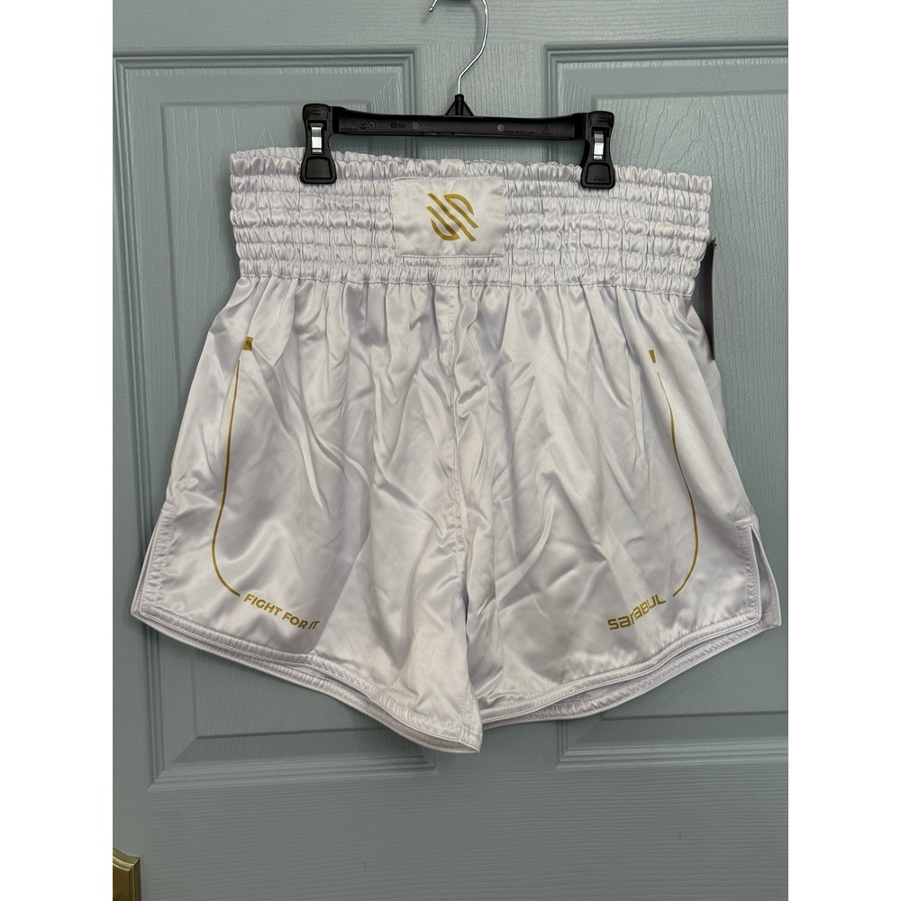 Sanabul Gold Strike Maui Thai Shorts White XXL NWT